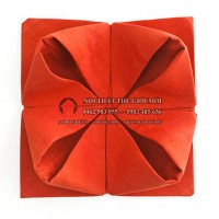 Cách gấp khăn napkin hình bông hoa đẹp 3