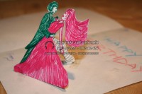 Làm tấm thiệp 3D hình người khiêu vũ