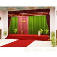 Trang trọng với phông hội trường trong ngày khai giảng