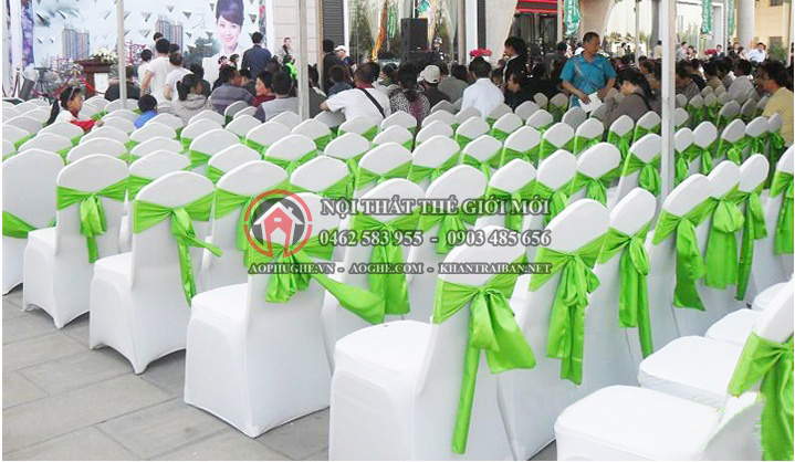 May áo phủ ghế tiệc cưới - Áo bọc ghế tiệc cưới