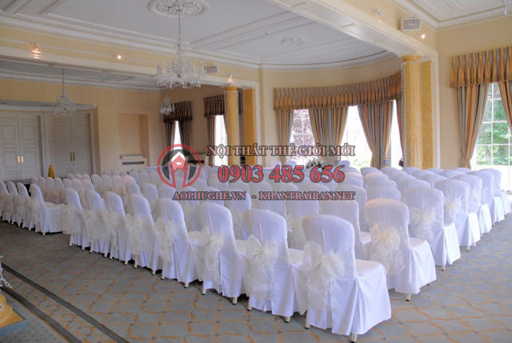 May áo bọc ghế hội thảo - hà nội