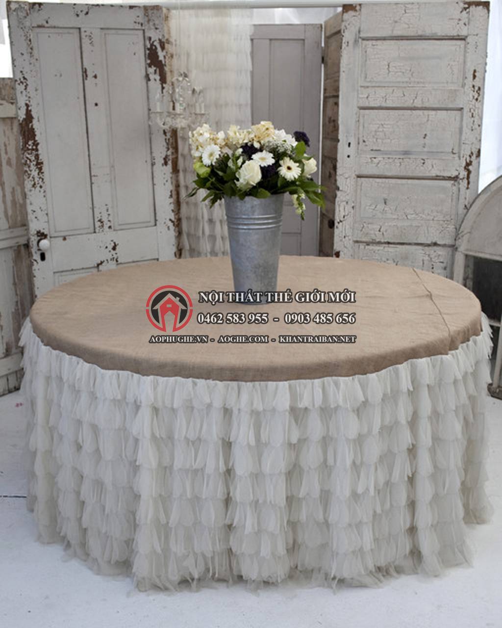 May khăn bàn giá rẻ