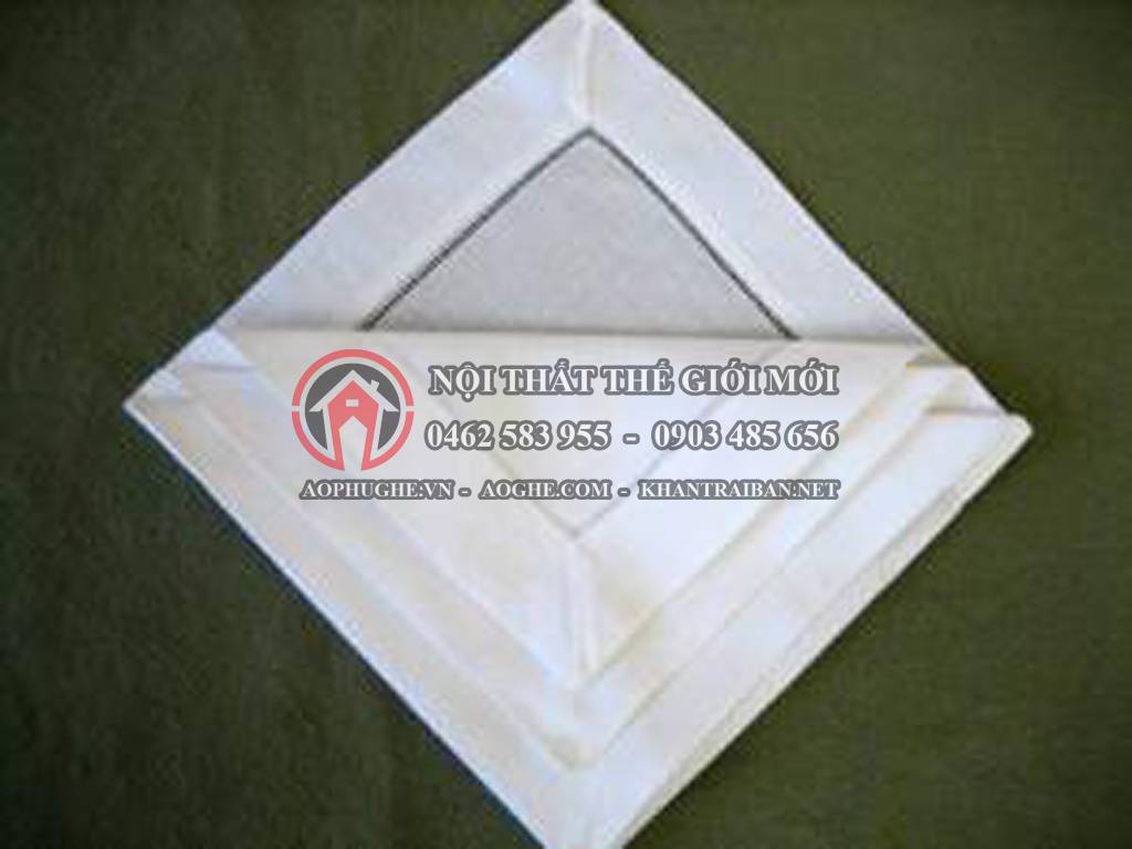 hướng dẫn gấp khăn ăn 7